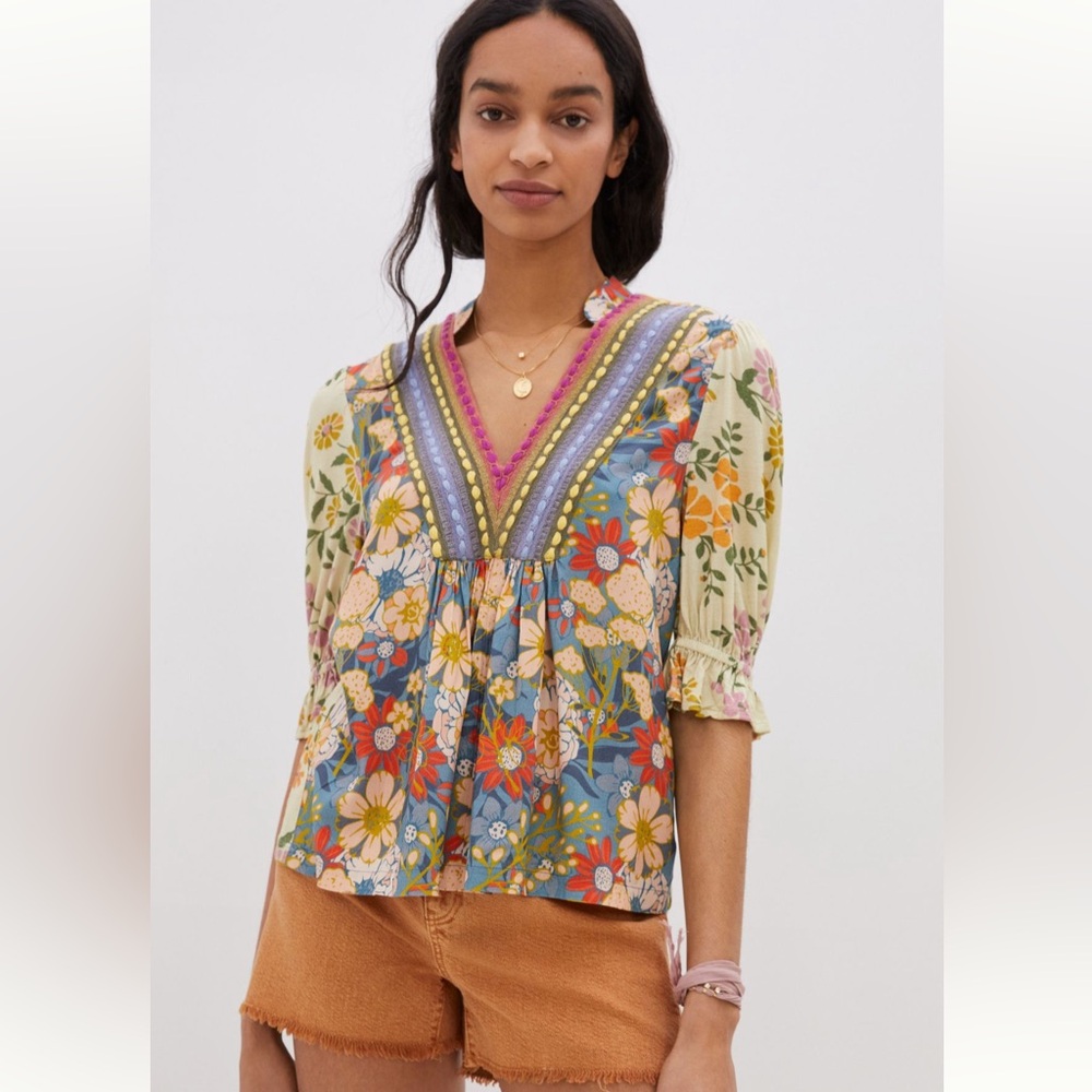 NWOT Anthropologie Bl-nk Stephanie Top